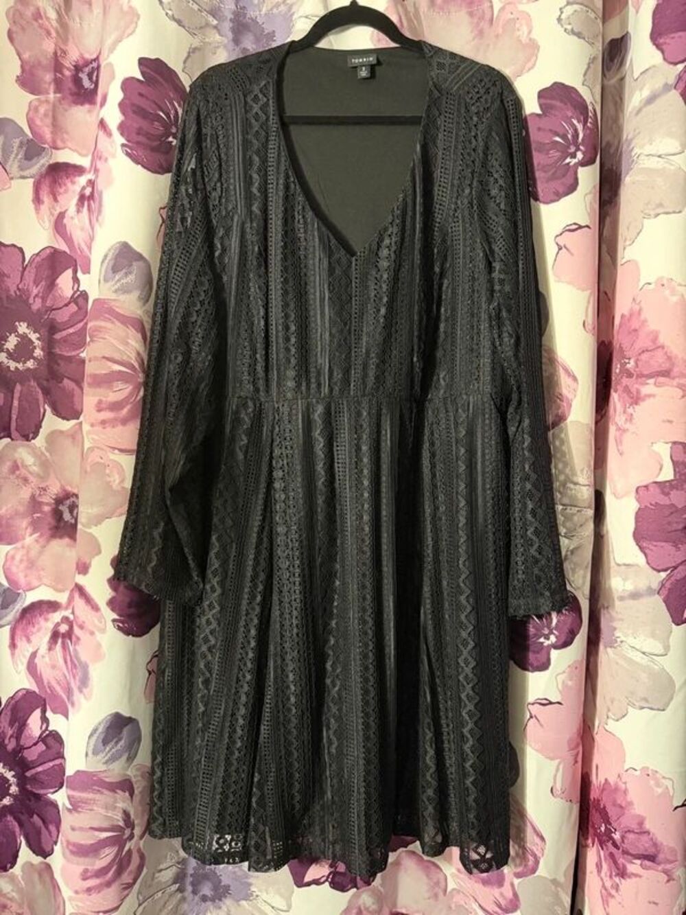 Torrid Black Lace Overlay Dress